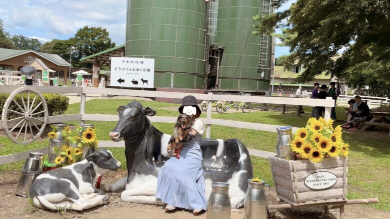 犬と那須旅行、千本松牧場