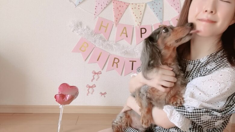 犬の誕生日パーティー